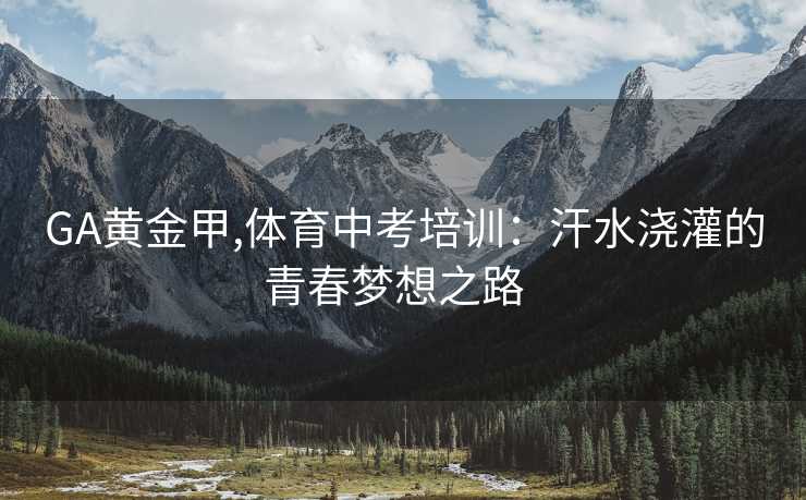 GA黄金甲,体育中考培训：汗水浇灌的青春梦想之路  