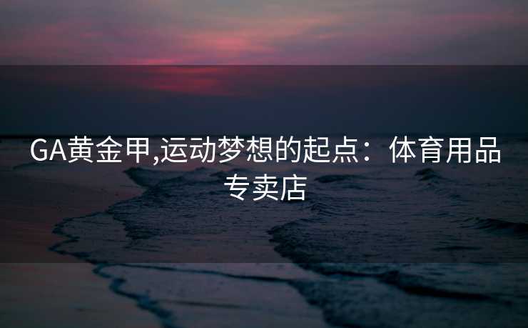 GA黄金甲,运动梦想的起点：体育用品专卖店
